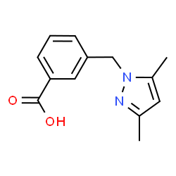 ChemSpider 2D Image | 3-[(3,5-Dimethylpyrazol-1-yl)methyl]benzoic acid | C13H14N2O2