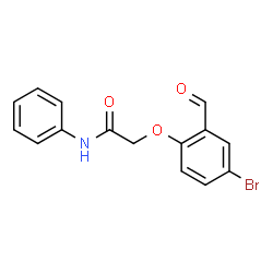 ChemSpider 2D Image | 2-(4-Bromo-2-formylphenoxy)-N-phenylacetamide | C15H12BrNO3