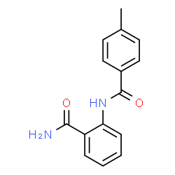 ChemSpider 2D Image | N-(2-Carbamoylphenyl)-4-methylbenzamide | C15H14N2O2