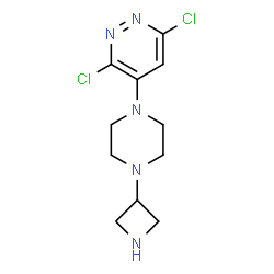 ChemSpider 2D Image | 4-[4-(3-Azetidinyl)-1-piperazinyl]-3,6-dichloropyridazine | C11H15Cl2N5