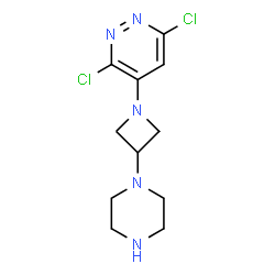 ChemSpider 2D Image | 3,6-Dichloro-4-[3-(1-piperazinyl)-1-azetidinyl]pyridazine | C11H15Cl2N5