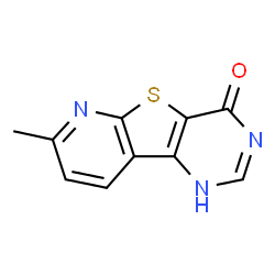 ChemSpider 2D Image | 7-Methylpyrido[3',2':4,5]thieno[3,2-d]pyrimidin-4(1H)-one | C10H7N3OS