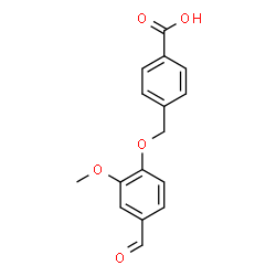 ChemSpider 2D Image | 4-(4-formyl-2-methoxyphenoxymethyl)benzoic acid | C16H14O5