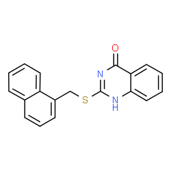 ChemSpider 2D Image | 2-[(1-Naphthylmethyl)sulfanyl]-4(1H)-quinazolinone | C19H14N2OS