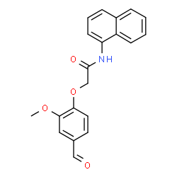 ChemSpider 2D Image | 2-(4-Formyl-2-methoxyphenoxy)-N-(1-naphthyl)acetamide | C20H17NO4