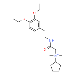 ChemSpider 2D Image | N-(2-{[2-(3,4-Diethoxyphenyl)ethyl]amino}-2-oxoethyl)-N,N-dimethylcyclopentanaminium | C21H35N2O3