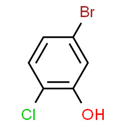 ChemSpider 2D Image | 5-Bromo-2-chlorophenol | C6H4BrClO