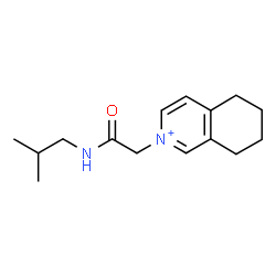 ChemSpider 2D Image | 2-[2-(Isobutylamino)-2-oxoethyl]-5,6,7,8-tetrahydroisoquinolinium | C15H23N2O