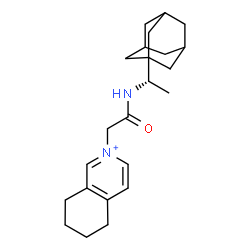 ChemSpider 2D Image | 2-(2-{[(1S)-1-(Adamantan-1-yl)ethyl]amino}-2-oxoethyl)-5,6,7,8-tetrahydroisoquinolinium | C23H33N2O