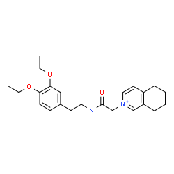 ChemSpider 2D Image | 2-(2-{[2-(3,4-Diethoxyphenyl)ethyl]amino}-2-oxoethyl)-5,6,7,8-tetrahydroisoquinolinium | C23H31N2O3