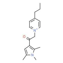 ChemSpider 2D Image | 1-[2-Oxo-2-(1,2,5-trimethyl-1H-pyrrol-3-yl)ethyl]-4-propylpyridinium | C17H23N2O