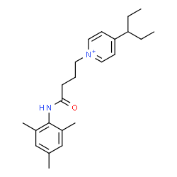 ChemSpider 2D Image | 1-[4-(Mesitylamino)-4-oxobutyl]-4-(3-pentanyl)pyridinium | C23H33N2O