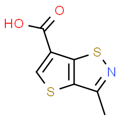 ChemSpider 2D Image | 3-Methylthieno[2,3-d][1,2]thiazole-6-carboxylic acid | C7H5NO2S2