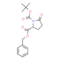 ChemSpider 2D Image | 2-benzyl 1-tert-butyl (2R)-5-oxopyrrolidine-1,2-dicarboxylate | C17H21NO5