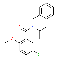 ChemSpider 2D Image | N-Benzyl-5-chloro-N-isopropyl-2-methoxybenzamide | C18H20ClNO2