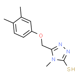 ChemSpider 2D Image | 5-((3,4-Dimethylphenoxy)methyl)-4-methyl-4H-1,2,4-triazole-3-thiol | C12H15N3OS
