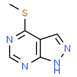 ChemSpider 2D Image | 4-(methylthio)-1H-pyrazolo[3,4-d]pyrimidine | C6H6N4S
