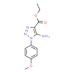 ChemSpider 2D Image | Ethyl 5-amino-1-(4-methoxyphenyl)-1H-1,2,3-triazole-4-carboxylate | C12H14N4O3