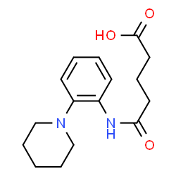 ChemSpider 2D Image | 4-(2-Piperidin-1-yl-phenylcarbamoyl)-butyric acid | C16H22N2O3