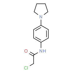 ChemSpider 2D Image | 2-chloro-N-(4-pyrrolidin-1-ylphenyl)acetamide | C12H15ClN2O