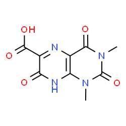 ChemSpider 2D Image | 1,3-Dimethyl-2,4,7-trioxo-1,2,3,4,7,8-hexahydro-6-pteridinecarboxylic acid | C9H8N4O5