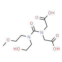 ChemSpider 2D Image | 2,2'-{[(2-Hydroxyethyl)(2-methoxyethyl)carbamoyl]imino}diacetic acid | C10H18N2O7