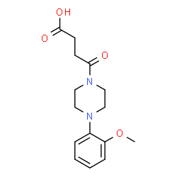 ChemSpider 2D Image | 4-[4-(2-Methoxyphenyl)-1-piperazinyl]-4-oxobutanoic acid | C15H20N2O4