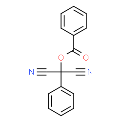 ChemSpider 2D Image | Dicyano(phenyl)methyl benzoate | C16H10N2O2