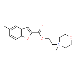 ChemSpider 2D Image | 4-Methyl-4-[2-(5-methyl-benzofuran-2-carbonyloxy)-ethyl]-morpholin-4-ium | C17H22NO4