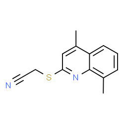 ChemSpider 2D Image | [(4,8-Dimethyl-2-quinolinyl)sulfanyl]acetonitrile | C13H12N2S