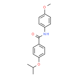 ChemSpider 2D Image | 4-Isopropoxy-N-(4-methoxyphenyl)benzamide | C17H19NO3