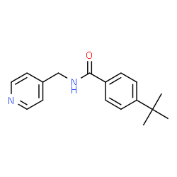ChemSpider 2D Image | 4-(2-Methyl-2-propanyl)-N-(4-pyridinylmethyl)benzamide | C17H20N2O