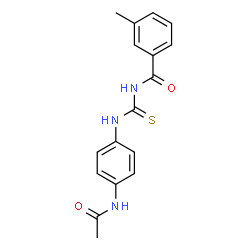 ChemSpider 2D Image | N-[(4-Acetamidophenyl)carbamothioyl]-3-methylbenzamide | C17H17N3O2S