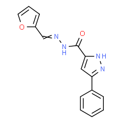 ChemSpider 2D Image | N'-(2-Furylmethylene)-3-phenyl-1H-pyrazole-5-carbohydrazide | C15H12N4O2