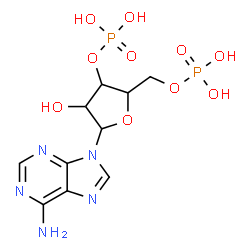 ChemSpider 2D Image | 9-(3,5-Di-O-phosphonopentofuranosyl)-9H-purin-6-amine | C10H15N5O10P2