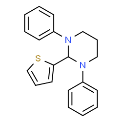 ChemSpider 2D Image | 1,3-Diphenyl-2-(2-thienyl)hexahydropyrimidine | C20H20N2S