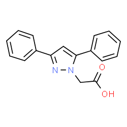 ChemSpider 2D Image | (3,5-diphenylpyrazol-1-yl)acetic acid | C17H14N2O2