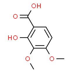 ChemSpider 2D Image | 2-Hydroxy-3,4-dimethoxybenzoic acid | C9H10O5
