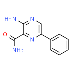 ChemSpider 2D Image | 3-Amino-6-phenyl-2-pyrazinecarboxamide | C11H10N4O