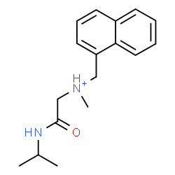 ChemSpider 2D Image | 2-(Isopropylamino)-N-methyl-N-(1-naphthylmethyl)-2-oxoethanaminium | C17H23N2O