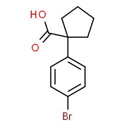 ChemSpider 2D Image | 1-(4-Bromophenyl)cyclopentanecarboxylic acid | C12H13BrO2