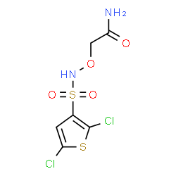 ChemSpider 2D Image | 2-({[(2,5-Dichloro-3-thienyl)sulfonyl]amino}oxy)acetamide | C6H6Cl2N2O4S2