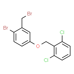 ChemSpider 2D Image | 2-{[4-Bromo-3-(bromomethyl)phenoxy]methyl}-1,3-dichlorobenzene | C14H10Br2Cl2O