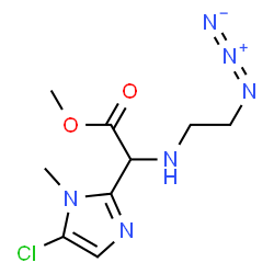 ChemSpider 2D Image | Methyl [(2-azidoethyl)amino](5-chloro-1-methyl-1H-imidazol-2-yl)acetate | C9H13ClN6O2