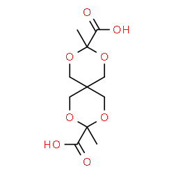 ChemSpider 2D Image | 3,9-Dimethyl-2,4,8,10-tetraoxaspiro[5.5]undecane-3,9-dicarboxylic acid | C11H16O8