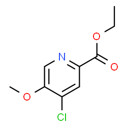 ChemSpider 2D Image | Ethyl 4-chloro-5-methoxy-2-pyridinecarboxylate | C9H10ClNO3