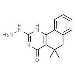 ChemSpider 2D Image | 2-Hydrazino-5,5-dimethyl-5,6-dihydrobenzo[h]quinazolin-4(1H)-one | C14H16N4O