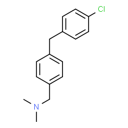 ChemSpider 2D Image | 1-[4-(4-Chlorobenzyl)phenyl]-N,N-dimethylmethanamine | C16H18ClN
