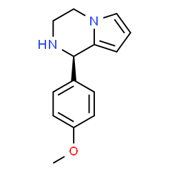 ChemSpider 2D Image | (1R)-1-(4-Methoxyphenyl)-1,2,3,4-tetrahydropyrrolo[1,2-a]pyrazine | C14H16N2O