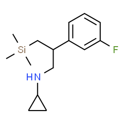 ChemSpider 2D Image | N-[2-(3-Fluorophenyl)-3-(trimethylsilyl)propyl]cyclopropanamine | C15H24FNSi